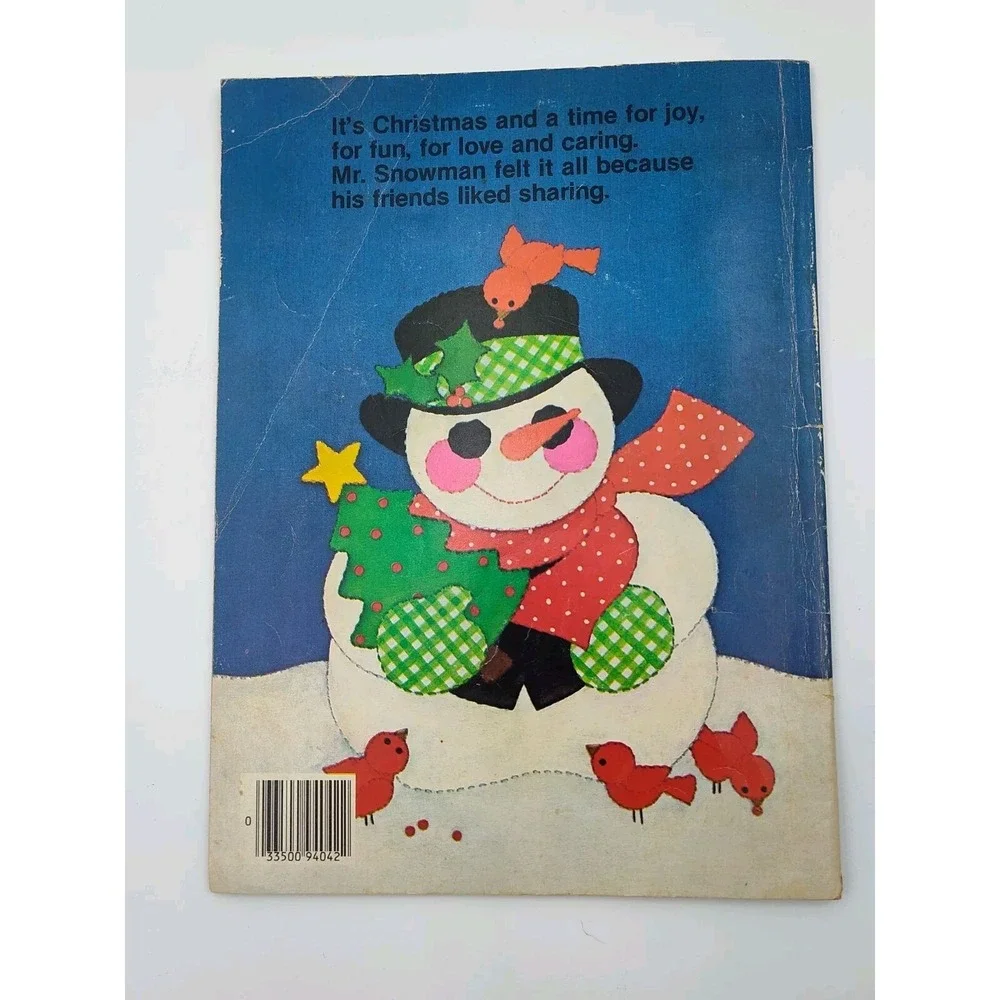 MR. SNOWMAN VTG Coloring Book Christmas 1982‎ Whitman collectible SEE